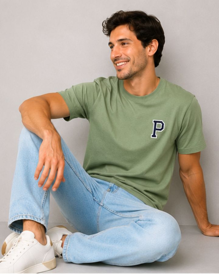 CAMISETA VERDE MOSS | INICIAL