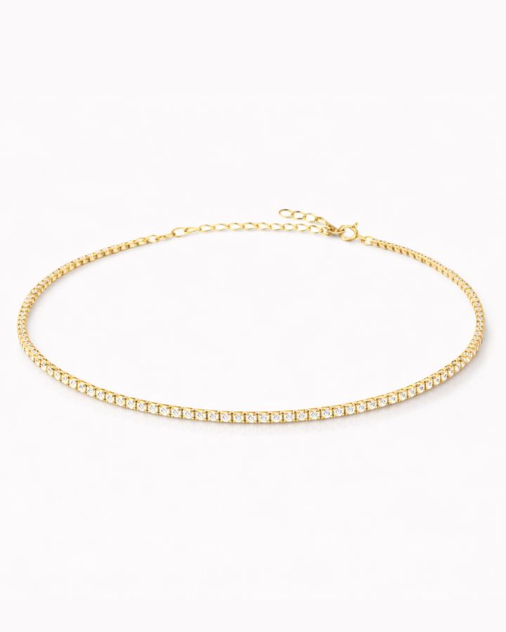 CHOKER MINI CIRCONITAS BLANCAS