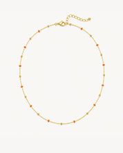GOLD-PLATED CORAL BEADED NECKLACE