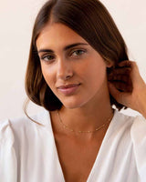 GOLD-PLATED BEADED NECKLACE