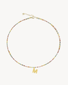 COLLAR CADENA MULTICOLOR ORO | INICIAL MINI