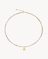 COLLAR CADENA MULTICOLOR ORO | INICIAL MINI