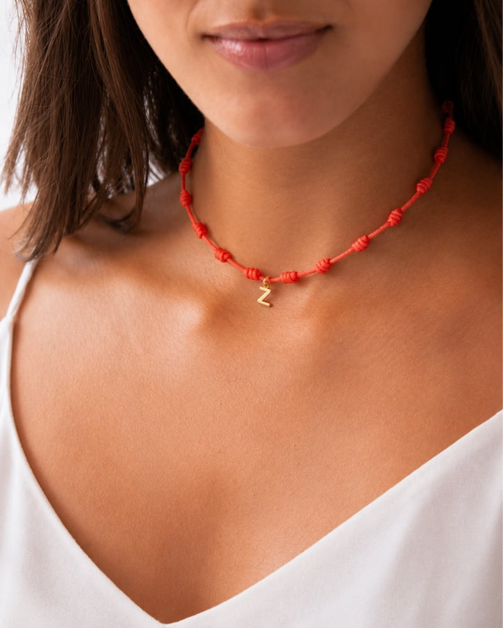 COLLAR NUDOS CORAL | INICIAL