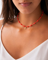 CORAL KNOTS NECKLACE | INITIAL MINI