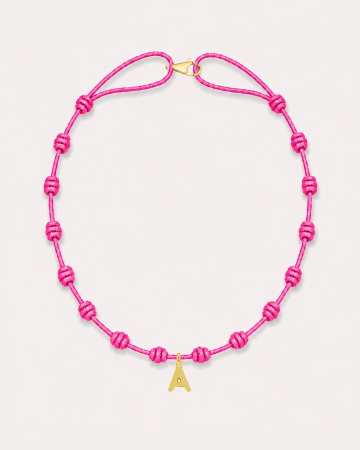 COLLAR NUDOS FUCSIA | INICIAL