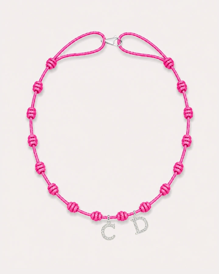 COLLAR NUDOS FUCSIA | INICIAL
