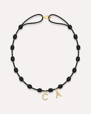 COLLAR NUDOS NEGRO | INICIAL