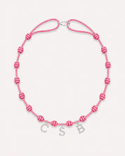 COLLAR NUDOS ROSA | INICIAL