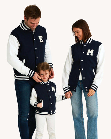 COLLEGE JACKET NAVY BLUE | INICIAL MINI