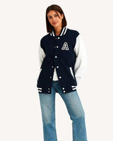 COLLEGE JACKET UNISEX AZUL MARINO | INICIAL