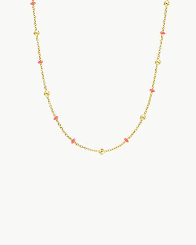 CORAL TEARS NECKLACE | GOLDEN STEEL