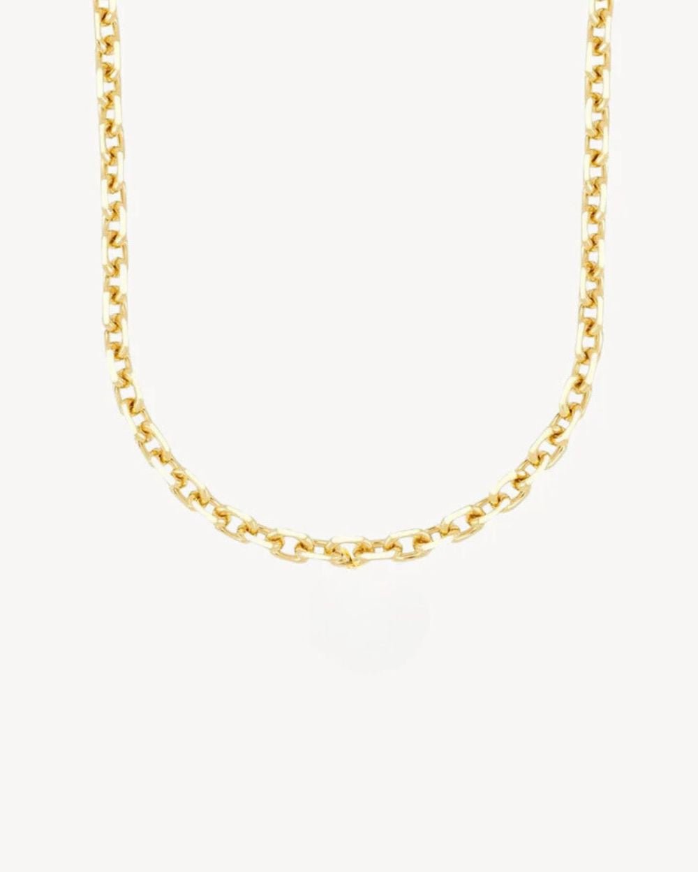 THICK GOLD LINK NECKLACE | MIDI INITIAL