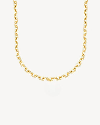 THICK GOLD LINK NECKLACE | MIDI INITIAL