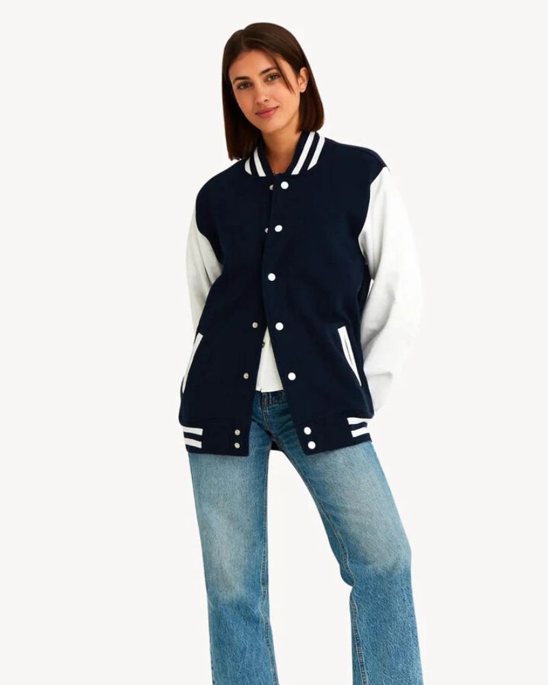 COLLEGE JACKET NAVY BLUE | SIN INICIAL