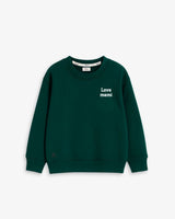 BABIES & KIDS - SUDADERA VERDE OSCURO | BORDADO PERSONALIZADO "Love mami"