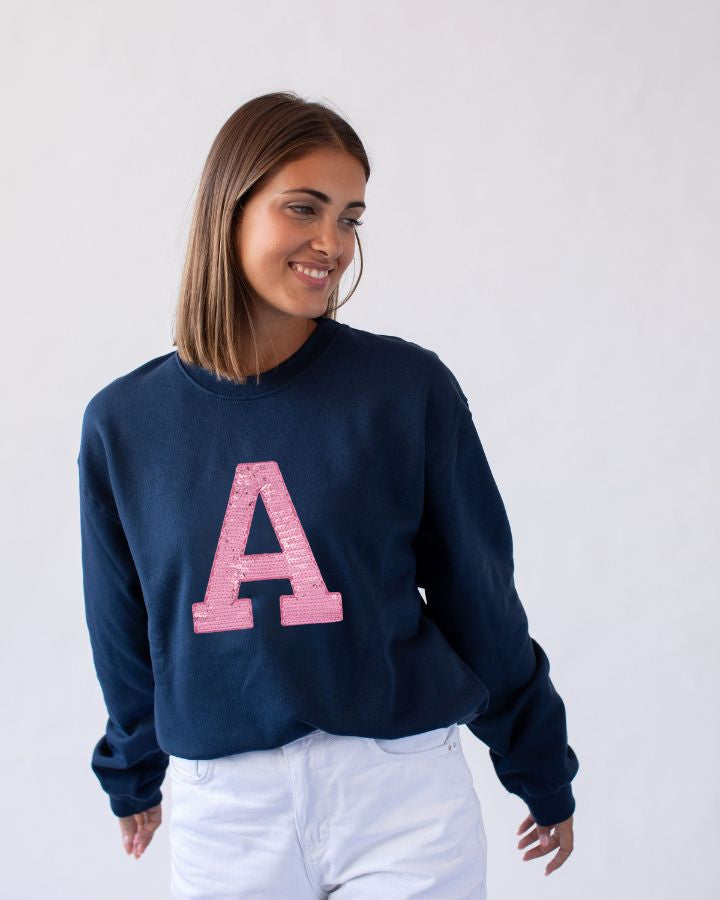SUDADERA AZUL MARINO | INICIAL