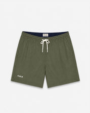 BAÑADOR VERDE CAQUI | BORDADO MINIMALISTA