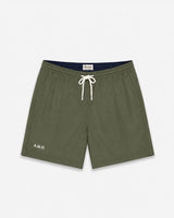 BAÑADOR VERDE CAQUI | BORDADO MINIMALISTA