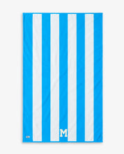 TURQUOISE STRIPED TOWEL | ONE OR MORE MINI INITIALS