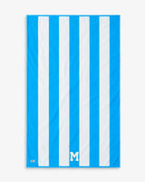 TURQUOISE STRIPED TOWEL | ONE OR MORE MINI INITIALS