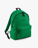 MOCHILA GRANDE VERDE KELLY |  BORDADO PERSONALIZADO