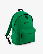MOCHILA GRANDE VERDE KELLY |  BORDADO PERSONALIZADO