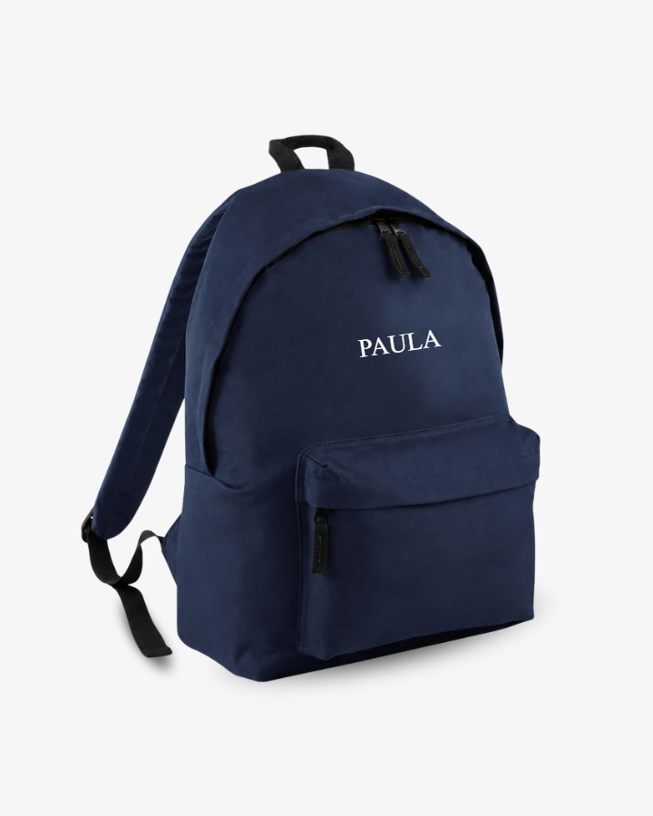 MOCHILA GRANDE AZUL MARINO |  BORDADO PERSONALIZADO