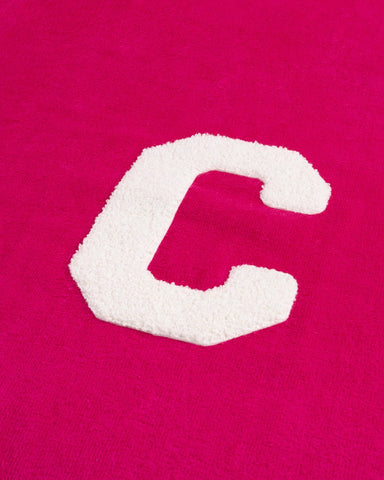 FUCHSIA TOWEL | LARGE CURL INITIAL