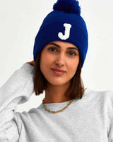 ROYAL BLUE POM-POM BEANIE | INITIAL MINI
