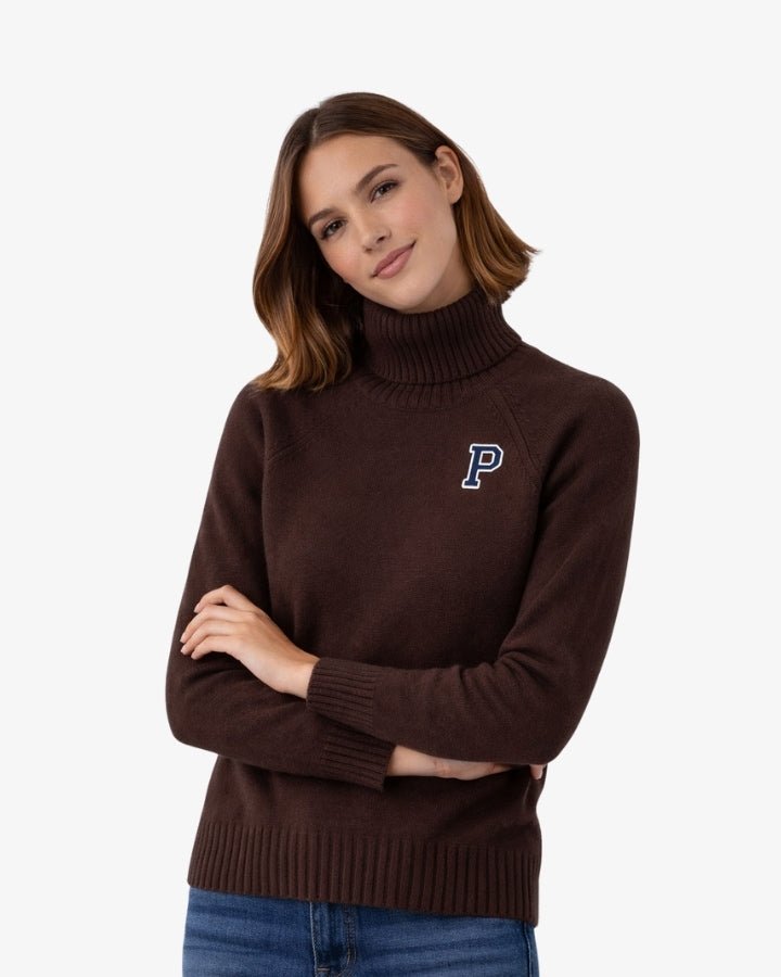 HIGH-NECK JERSEY BROWN