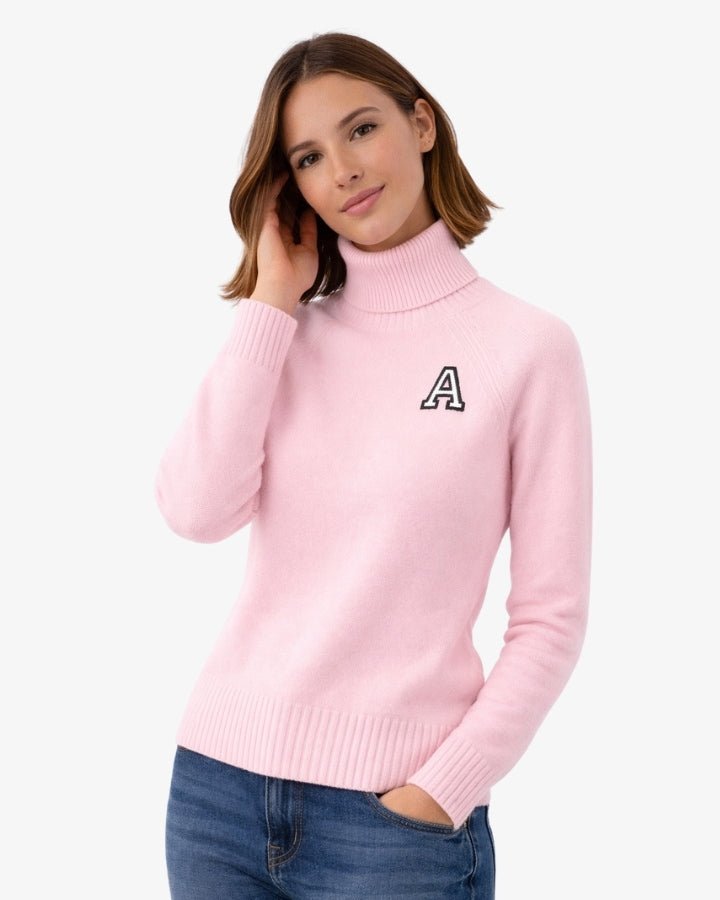 HIGH-NECK JERSEY LIGHT PINK