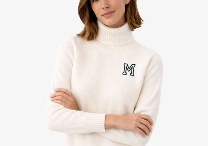 HIGH-NECK JERSEY OFF WHITE