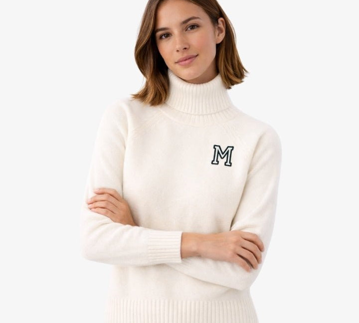 HIGH-NECK JERSEY OFF WHITE