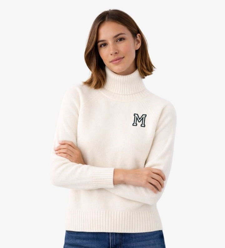 HIGH-NECK JERSEY OFF WHITE