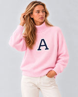 PASTELLROSA ROLLKRAGENPULLOVER