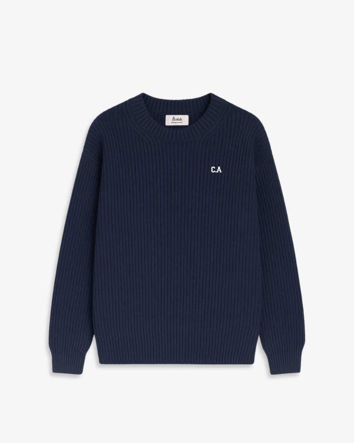 JERSEY PUNTO AZUL MARINO | BORDADO MINIMALISTA