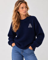 NAVY BLUE SWEATER | INITIAL