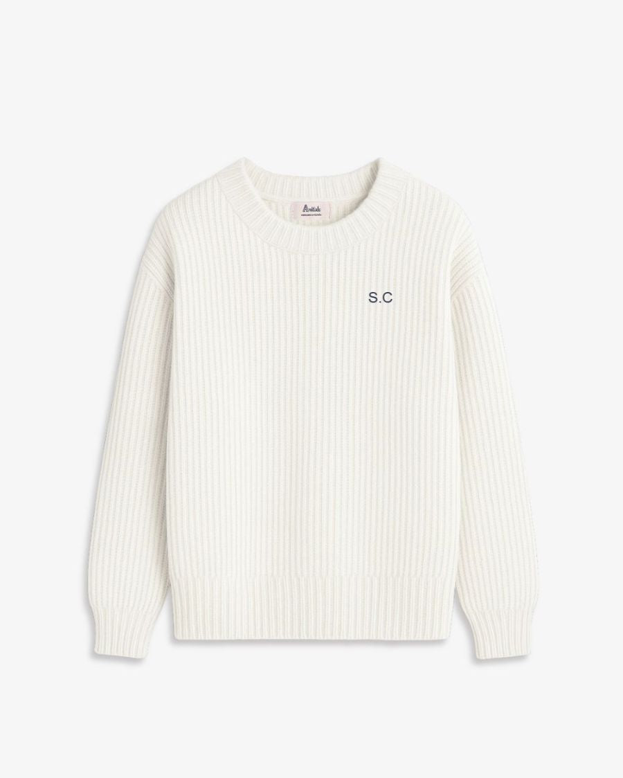 JERSEY PUNTO OFF WHITE | BORDADO MINIMALISTA