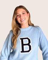 LIGHT BLUE SWEATER | INITIAL