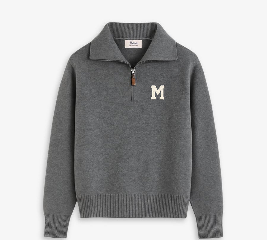 JERSEY ZIPPER DARK GREY