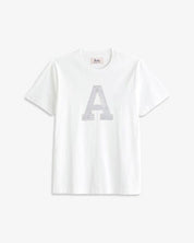 KIDS - CAMISETA WHITE | INICIAL LENTEJUELAS PLATEADAS