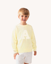 KIDS - SUDADERA LIGHT YELLOW | INICIAL GRANDE RIZO