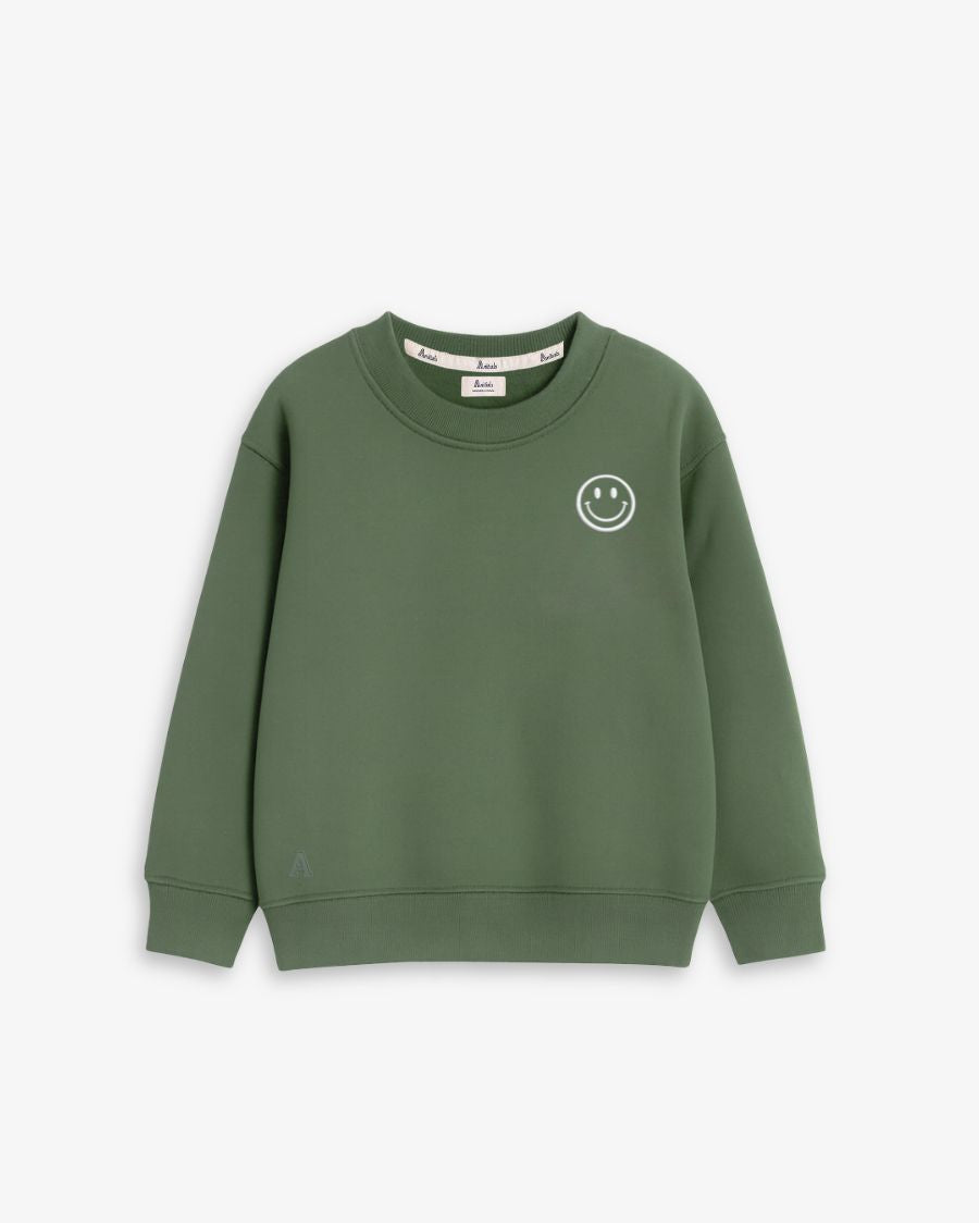 KIDS - SUDADERA VERDE OLIVA | SMILE