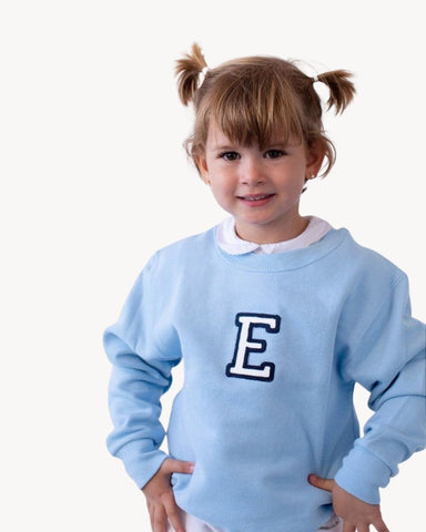 KINDER - HELLBLAUES SWEATSHIRT | INITIALE MINI