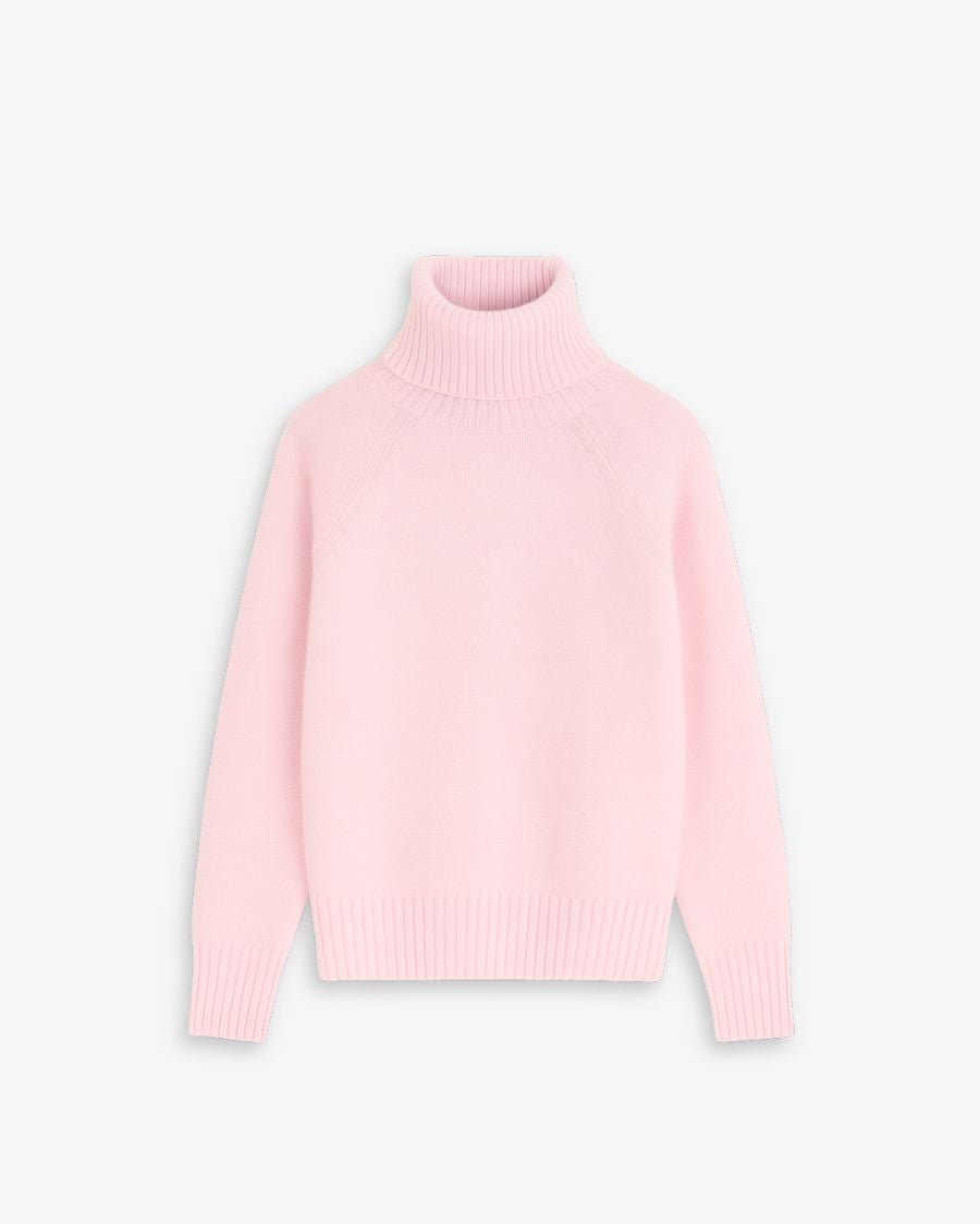 LIGHT PINK HIGH-NECK JERSEY