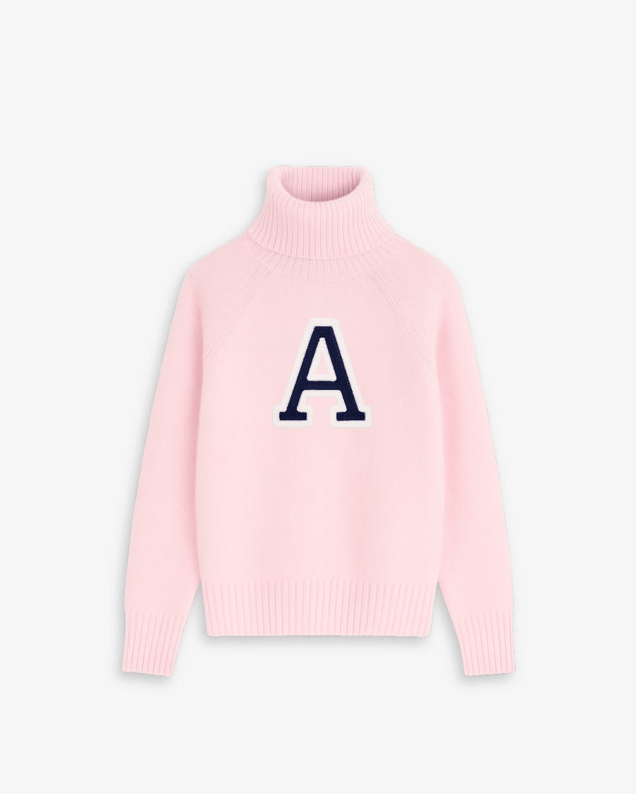 LIGHT PINK HIGH-NECK JERSEY