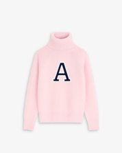 LIGHT PINK HIGH-NECK JERSEY