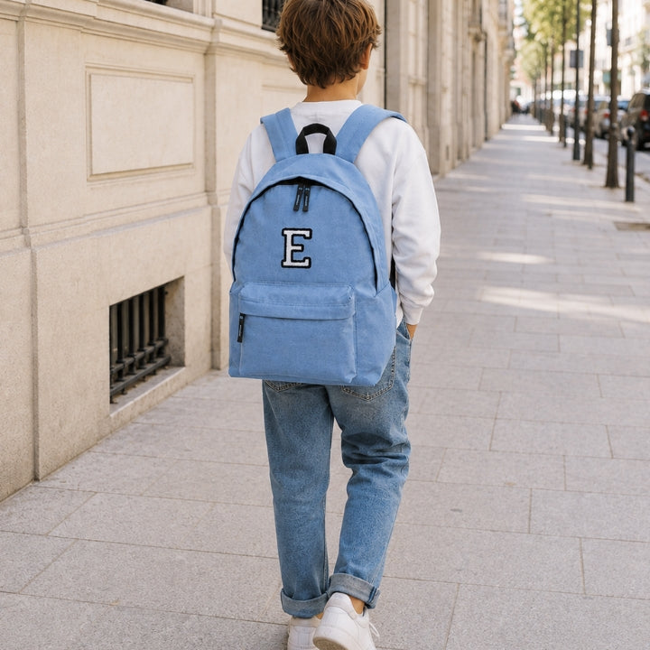MOCHILA GRANDE AZUL CELESTE |  INICIAL
