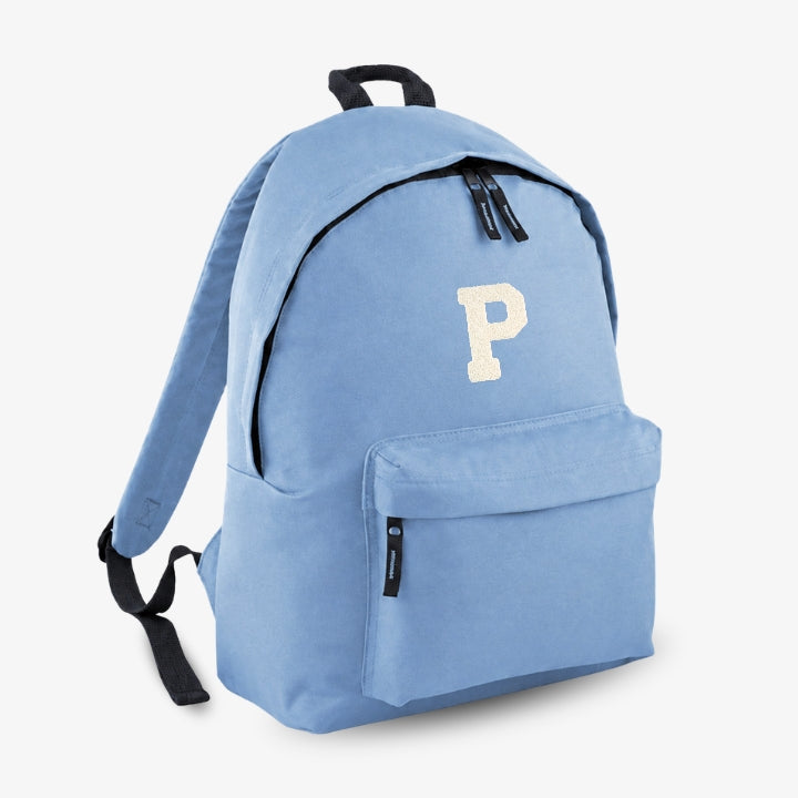 MOCHILA GRANDE AZUL CELESTE |  INICIAL