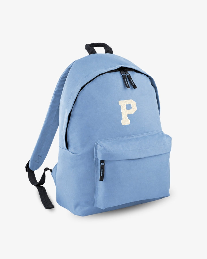 MOCHILA GRANDE AZUL CELESTE |  INICIAL